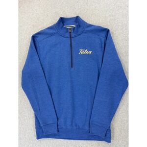 Tulsa‎ Golden Hurricane Stitched 1/4 Zip Pullover Sweatshirt (Men's Medium)